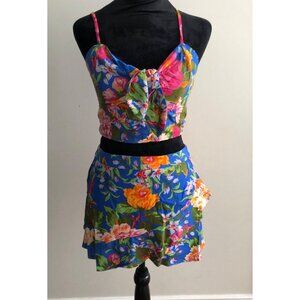 Lottie‎ & Holly B-O-G Collective Floral Crop Top & Shorts Set Size Small NWT